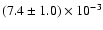 $(7.4\pm1.0)\times10^{-3}$