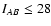 $I_{AB}\leq28$