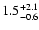 $\rm 1.5^{+2.1}_{-0.6}$
