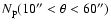 $N_{\rm p}(10''<\theta<60'')$