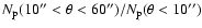 $N_{\rm p}(10''<\theta<60'')/N_{\rm p}(\theta<10'')$