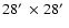 $28\hbox{$^\prime$ }\times28\hbox{$^\prime$ }$