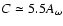 $C\simeq5.5A_{\omega}$