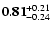 $\rm {\bf0.81}^{+0.21}_{-0.24}$