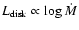 $L_{\rm disk}\propto \log \dot{M}$