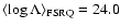 $\langle \log \Lambda \rangle_{\rm FSRQ} =24.0$