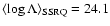 $\langle \log \Lambda \rangle_{\rm SSRQ}=24.1$