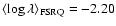 $\langle \log \lambda \rangle_{\rm FSRQ}=-2.20$