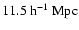 $\rm 11.5~h^{-1}~Mpc$