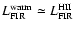 $L_{\rm FIR}^{\rm warm}\simeq L_{\rm FIR}^{\rm HII}$
