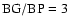 $\rm BG/BP=3$