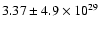 $3.37 \pm 4.9 \times 10^{29}$