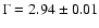 $\Gamma=2.94\pm0.01$