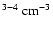 $^{3-4}~{\rm
cm}^{-3}$
