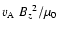 $v_{\rm A} ~ {B_z}^2 / \mu_0$