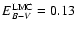 $E^{\rm LMC}_{B-V} = 0.13$