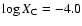 $\log X_{\rm C} = -4.0$