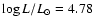 $\log
L/L_\odot = 4.78$