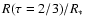 $R(\tau=2/3) / R_\ast$