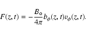 \begin{displaymath}F(z,t)=-\frac{B_{\rm o}}{4\pi}b_\phi(z,t)v_\phi(z,t).
\end{displaymath}