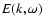 $E(k,\omega)$