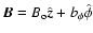 $\vec B=B_{\rm o}\hat{\vec z}+ b_\phi\hat{\phi}$