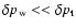 $\delta p_{\rm w}<< \delta p_{\rm t}$