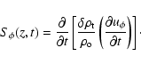 \begin{displaymath}S_\phi(z,t)=\frac{\partial}{\partial t}\left[\frac{\delta\rho...
...}
\left(\frac{\partial u_\phi}{\partial t}\right)\right]\cdot
\end{displaymath}