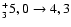 $_3^+5,0\rightarrow 4,3$
