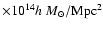$\times 10^{14} h ~{M}_\odot /{\rm Mpc}^2$