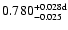 $0.780^{+0.028{\rm d}}_{-0.025}$