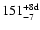 $151^{+8{\rm d}}_{-7}$