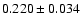 $0.220\pm 0.034$