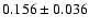 $0.156\pm 0.036$
