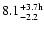 $8.1^{+3.7{\rm h}}_{-2.2}$