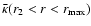 $\bar{\kappa }(r_2<r<r_{\rm max})$