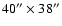 $40''\times38''$