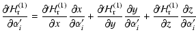 $\displaystyle \frac{\partial \mathcal{H}^{(1)}_{\rm r}}{\partial \alpha'_i}=\fr...
...tial\mathcal{H}^{(1)}_{\rm r}}{\partial z}\frac{\partial z}{\partial \alpha'_i}$