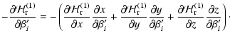 $\displaystyle -\frac{\partial
\mathcal{H}^{(1)}_{\rm r}}{\partial \beta'_i}=-\l...
...{H}^{(1)}_{\rm r}}{\partial
z}\frac{\partial z}{\partial \beta'_i}\right) \cdot$