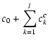 $\displaystyle c_0+\sum_{k=1}^l c_k^c$