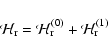 \begin{displaymath}\mathcal{H}_{\rm r}=\mathcal{H}^{(0)}_{\rm r} + \mathcal{H}^{(1)}_{\rm r}
\end{displaymath}