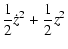 $\displaystyle \frac{1}{2}\dot{z}^2+\frac{1}{2}z^2$