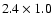 $2.4 \times 1.0$