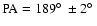 $\rm PA = 189\hbox{$^\circ$ }\pm 2\hbox{$^\circ$ }$