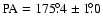 $\rm PA = 175\fdg4 \pm 1\fdg0$