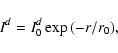 \begin{displaymath}I^d = I^d_0 \exp{(-r/r_0)},
\end{displaymath}