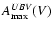 $A_{\max}^{UBV}(V)$