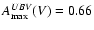 $A_{\max}^{UBV}(V) = 0.66$