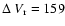 $\Delta~V_{\rm r}=159$