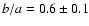 $b/a = 0.6\pm0.1$